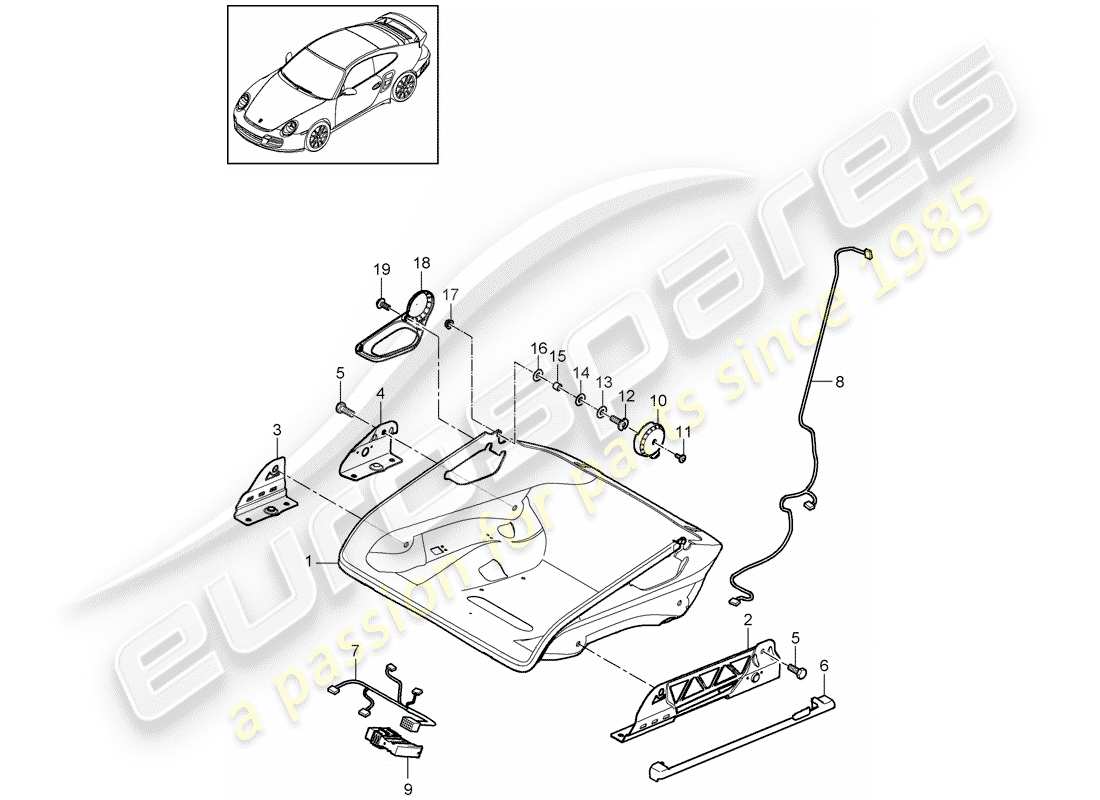 a part diagram from the porsche 997 parts catalogue