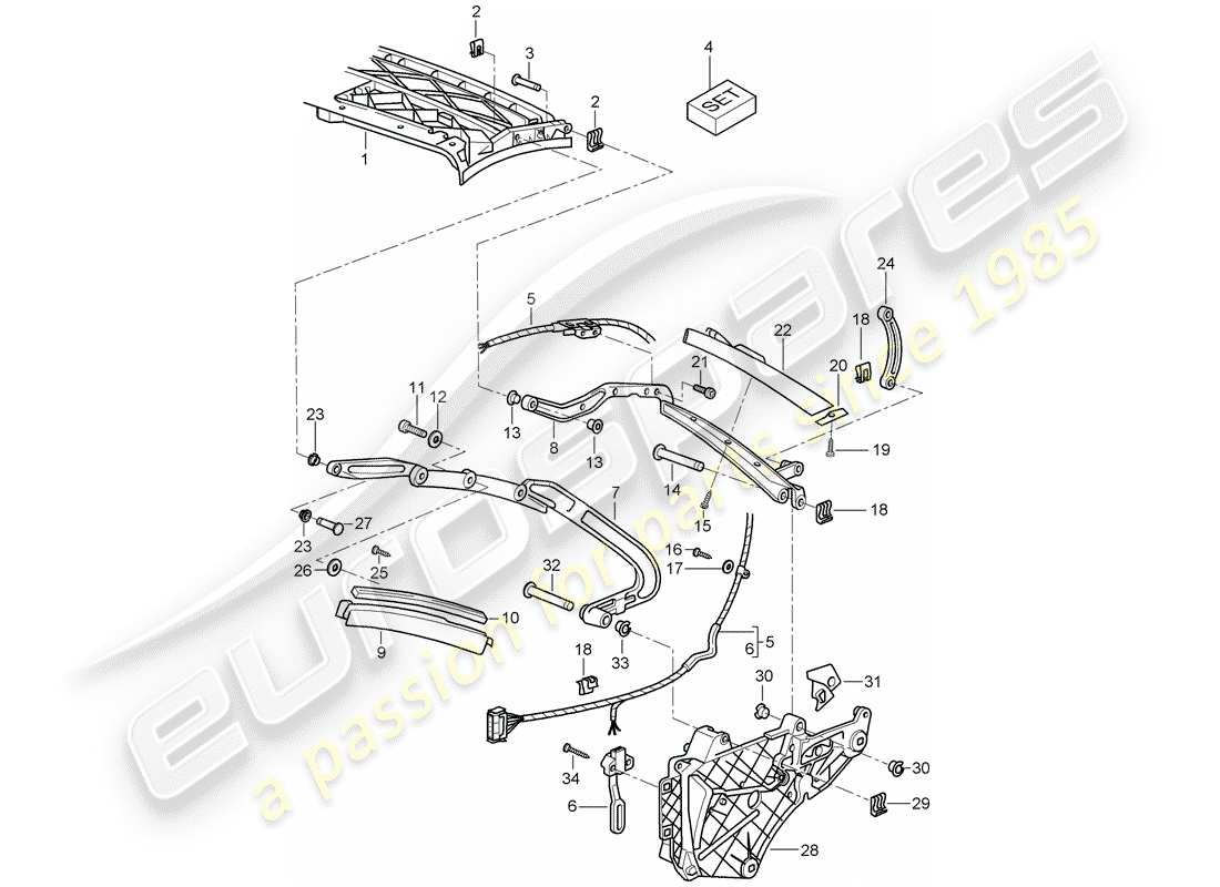 a part diagram from the porsche 997 parts catalogue