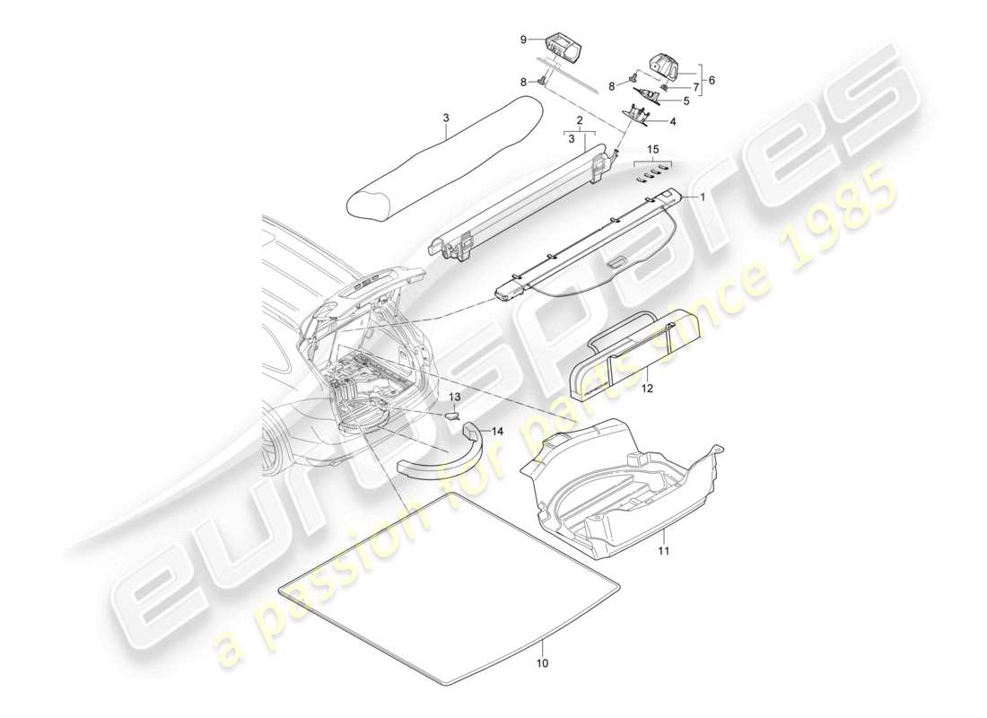 VIEW PARTS DIAGRAMS FROM THE PORSCHE CAYENNE PARTS CATALOGUE a part diagram from the porsche cayenne parts catalogue