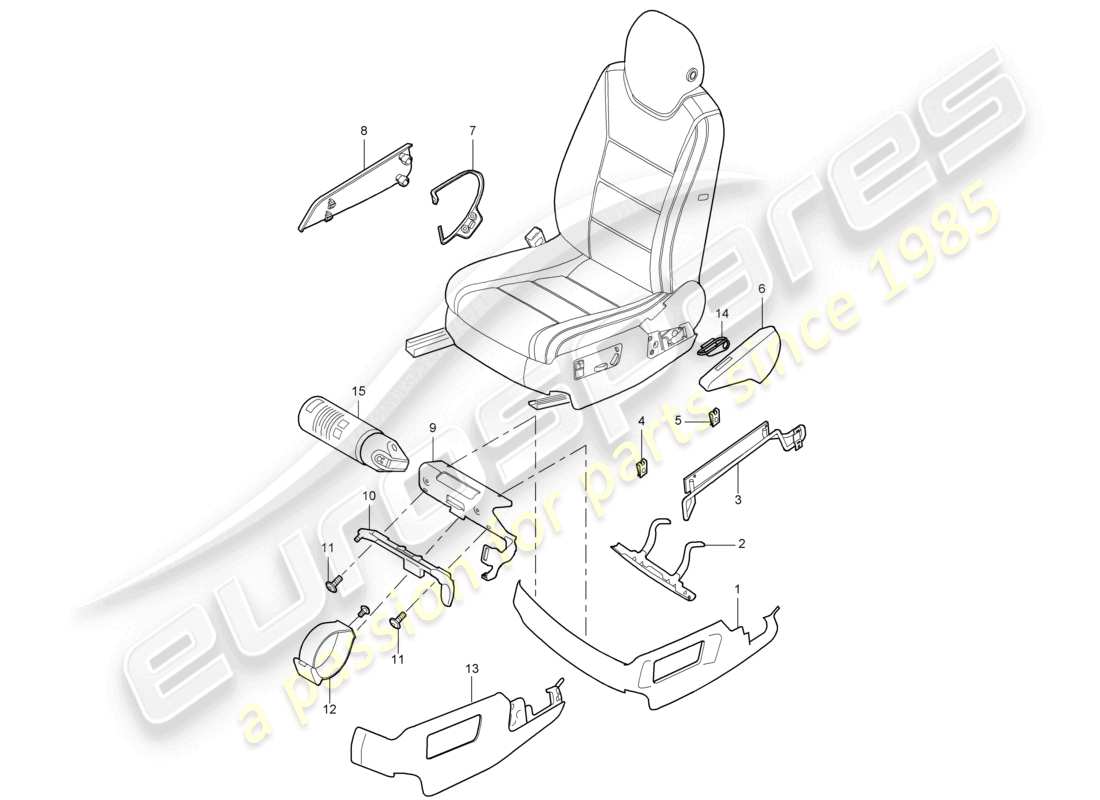 VIEW PARTS DIAGRAMS FROM THE PORSCHE CAYENNE PARTS CATALOGUE a part diagram from the porsche cayenne parts catalogue