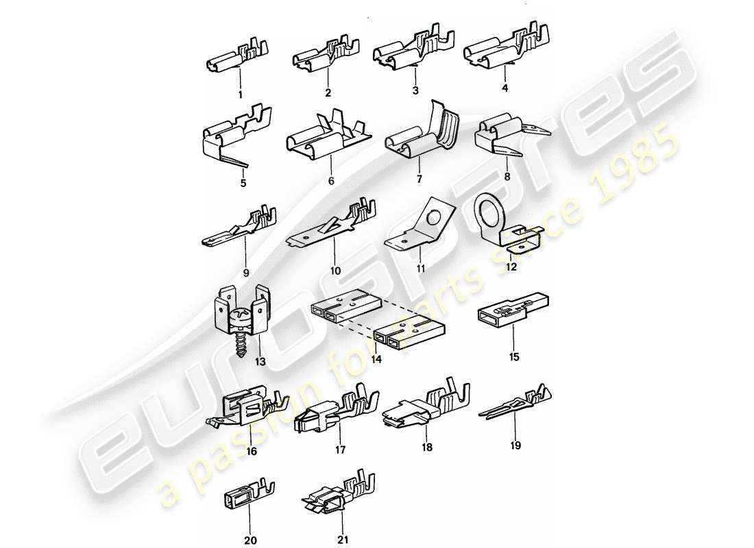 VIEW PARTS DIAGRAMS FROM THE PORSCHE 968 PARTS CATALOGUE a part diagram from the porsche 968 parts catalogue