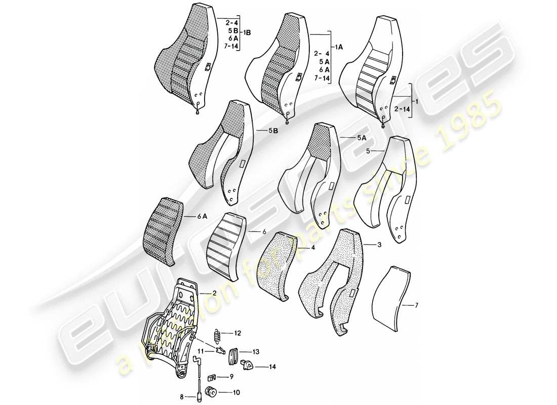 a part diagram from the porsche 928 parts catalogue