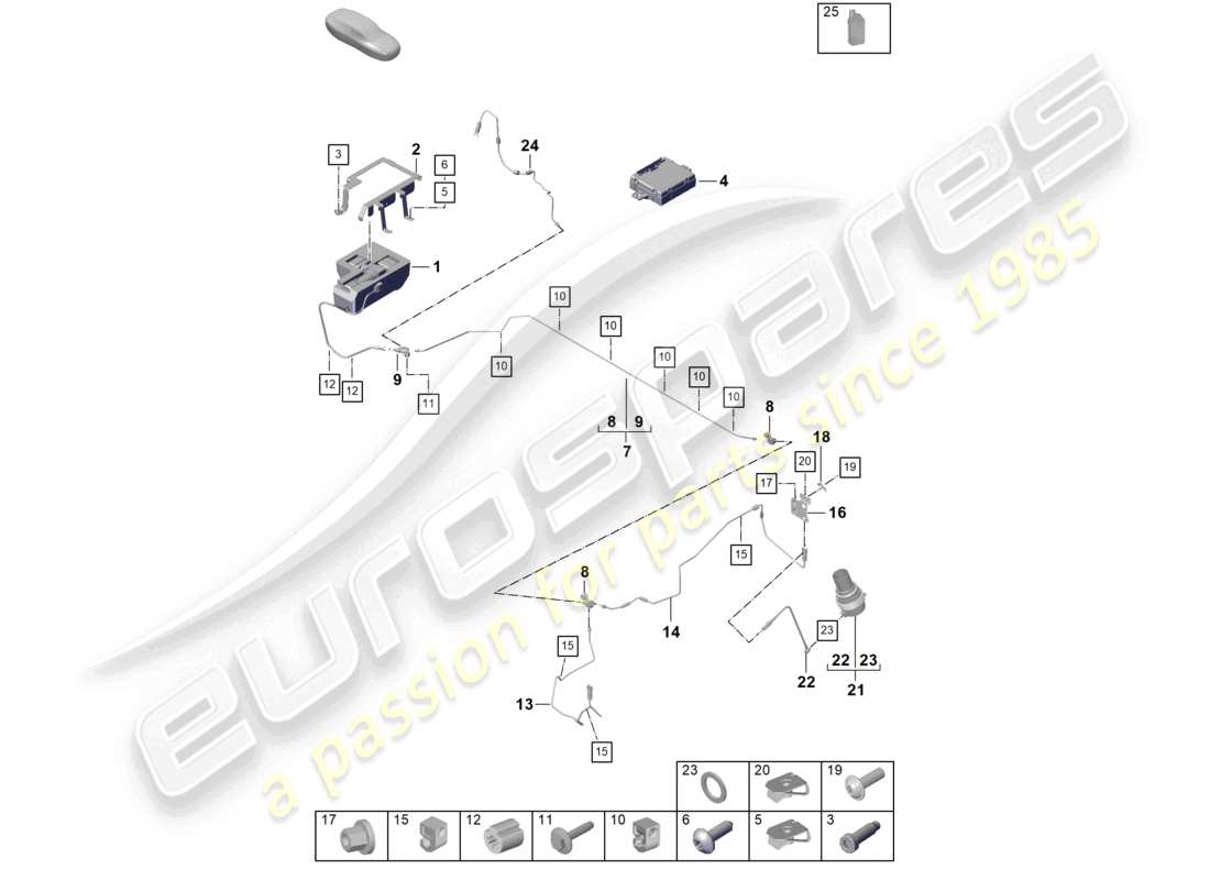 VIEW PARTS DIAGRAMS FROM THE PORSCHE 992 PARTS CATALOGUE a part diagram from the porsche 992 parts catalogue