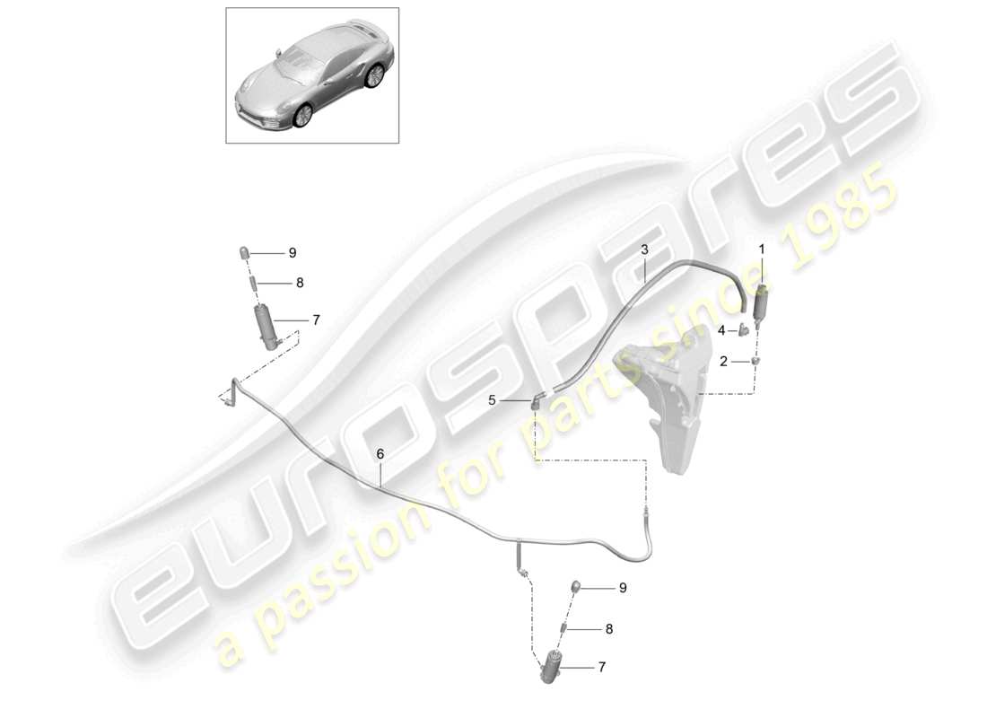 VIEW PARTS DIAGRAMS FROM THE PORSCHE 991 PARTS CATALOGUE a part diagram from the porsche 991 parts catalogue