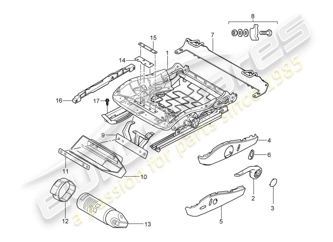 a part diagram from the porsche boxster parts catalogue