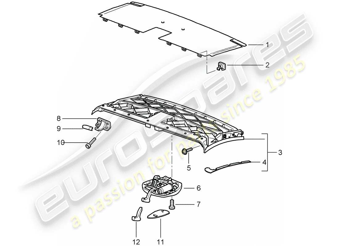 VIEW PARTS DIAGRAMS FROM THE PORSCHE 996 PARTS CATALOGUE a part diagram from the porsche 996 parts catalogue
