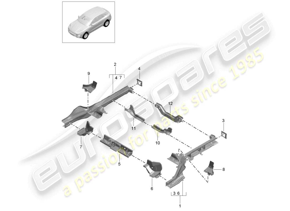 a part diagram from the porsche macan parts catalogue