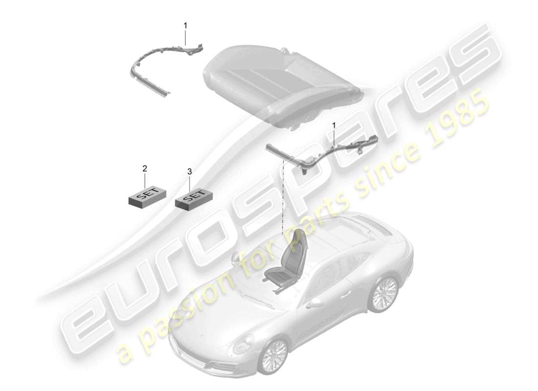 a part diagram from the porsche 991 parts catalogue