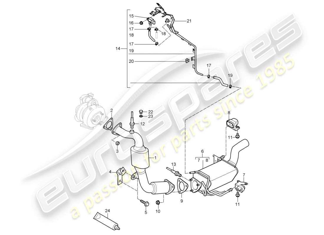 VIEW PARTS DIAGRAMS FROM THE PORSCHE CAYENNE PARTS CATALOGUE a part diagram from the porsche cayenne parts catalogue