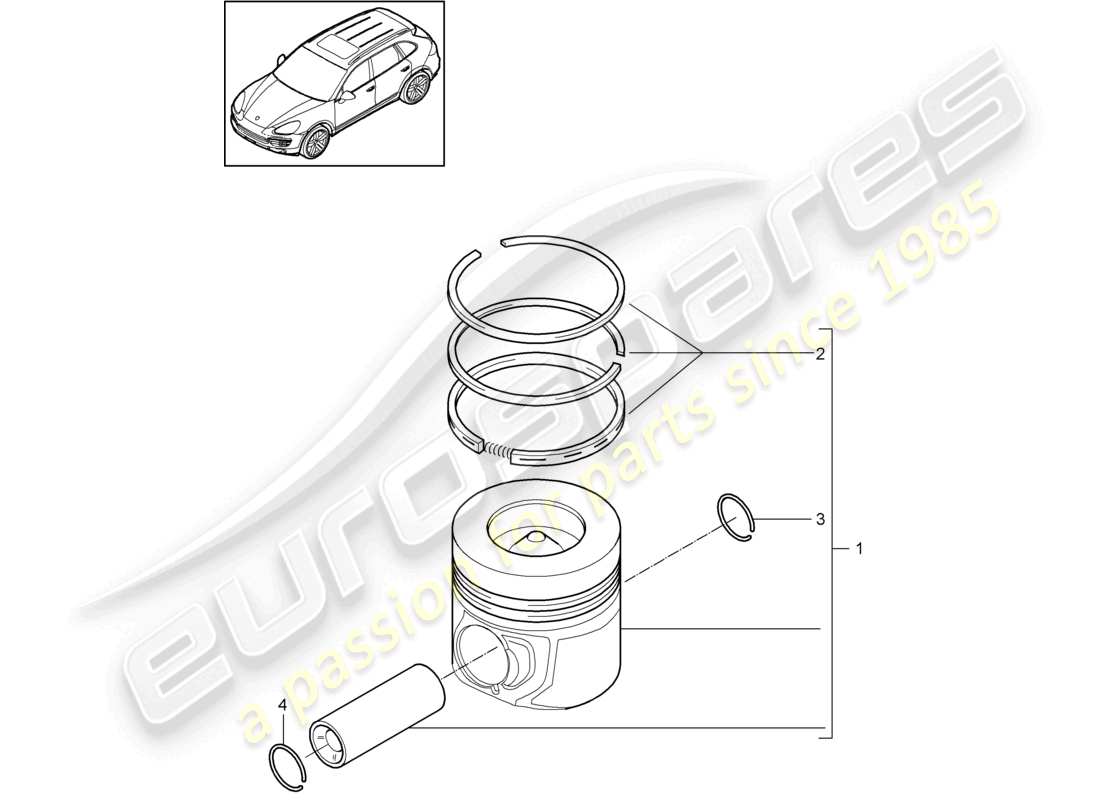 a part diagram from the porsche cayenne parts catalogue