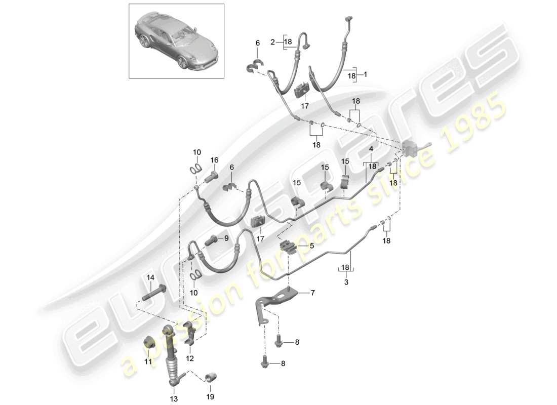 a part diagram from the porsche 991 parts catalogue