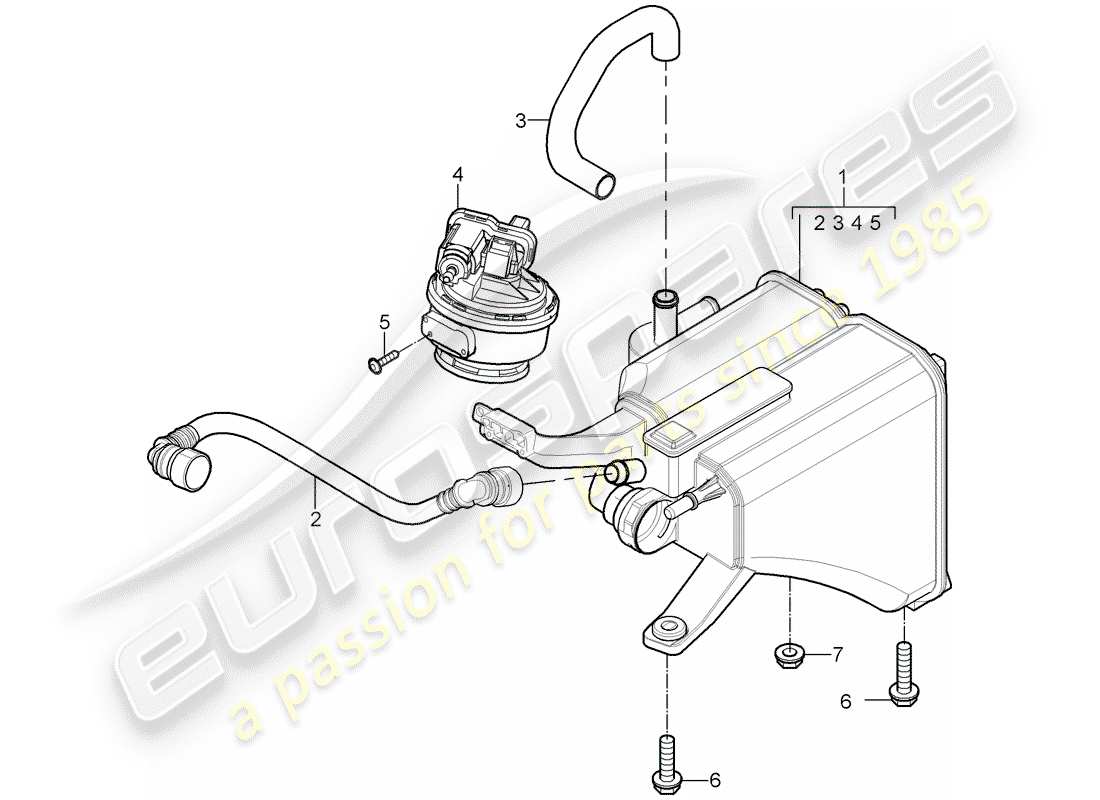 a part diagram from the porsche 2006 (cayenne e1 9pa) parts catalogue