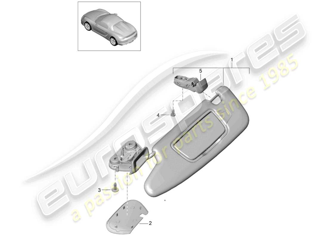 VIEW PARTS DIAGRAMS FROM THE PORSCHE BOXSTER PARTS CATALOGUE a part diagram from the porsche boxster parts catalogue