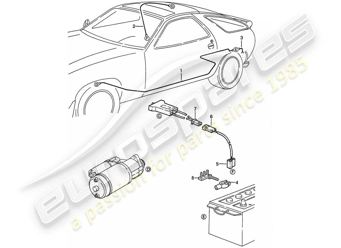 a part diagram from the porsche 1990 (928) parts catalogue