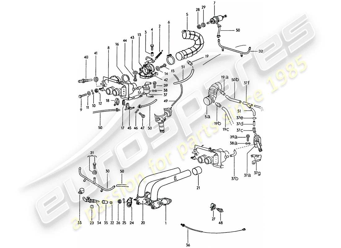 a part diagram from the porsche 914 parts catalogue