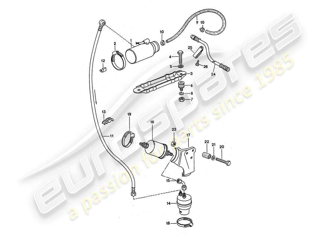 a part diagram from the porsche 1977 (911 turbo) parts catalogue