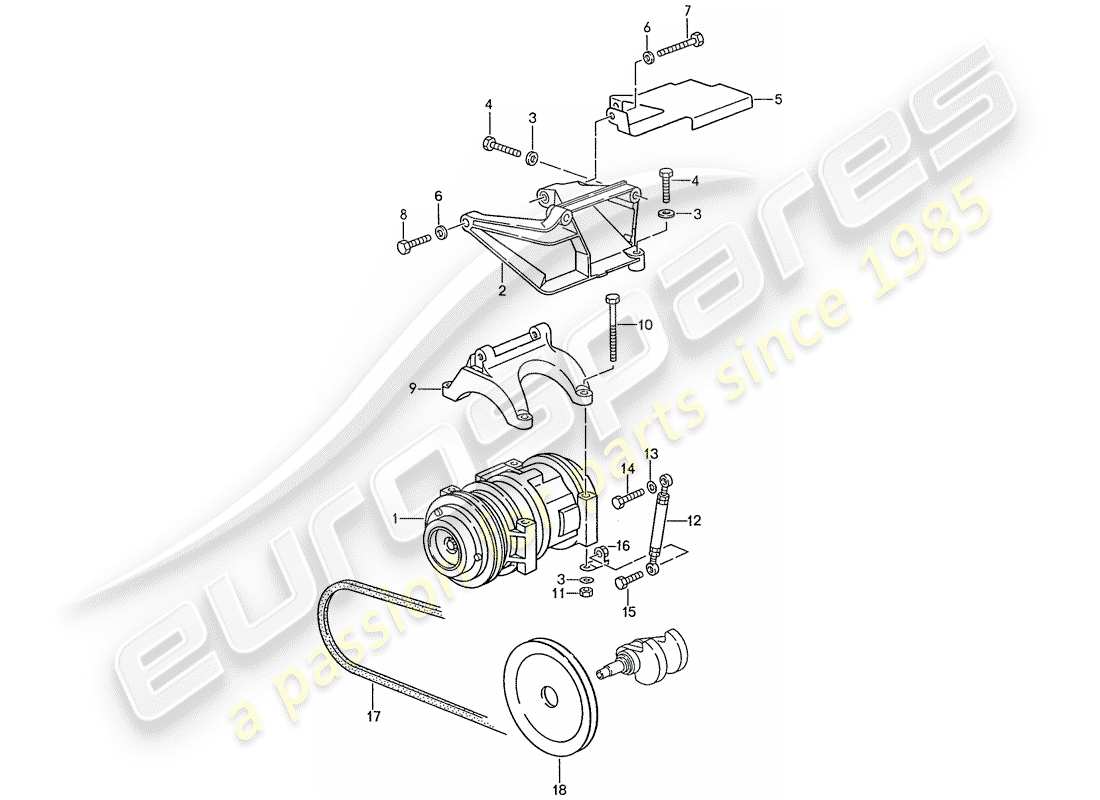a part diagram from the porsche 928 parts catalogue
