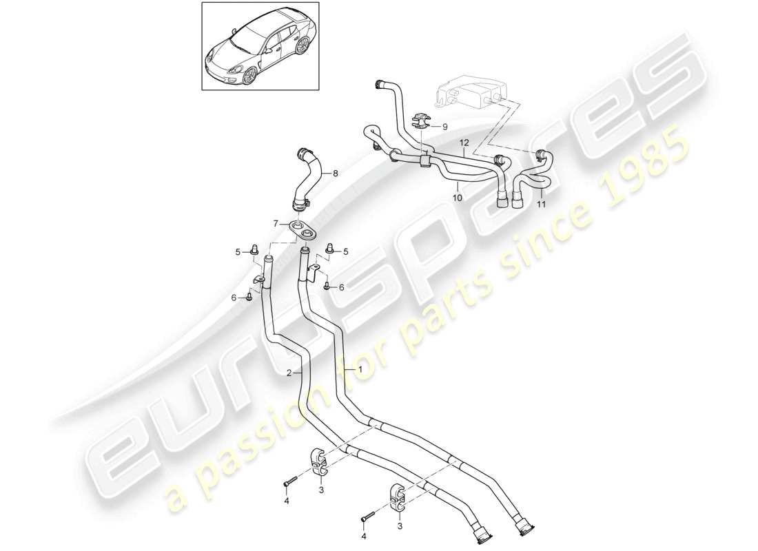 a part diagram from the porsche 2013 (panamera 970) parts catalogue