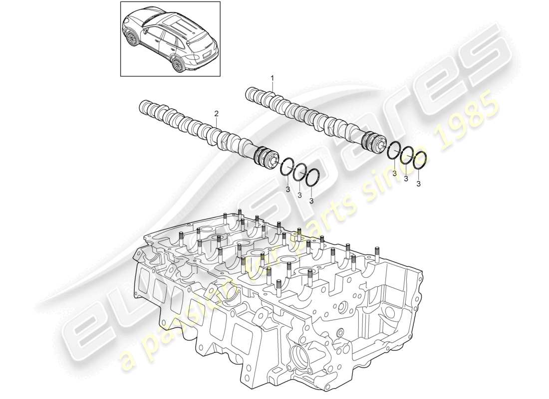 VIEW PARTS DIAGRAMS FROM THE PORSCHE CAYENNE PARTS CATALOGUE a part diagram from the porsche cayenne parts catalogue