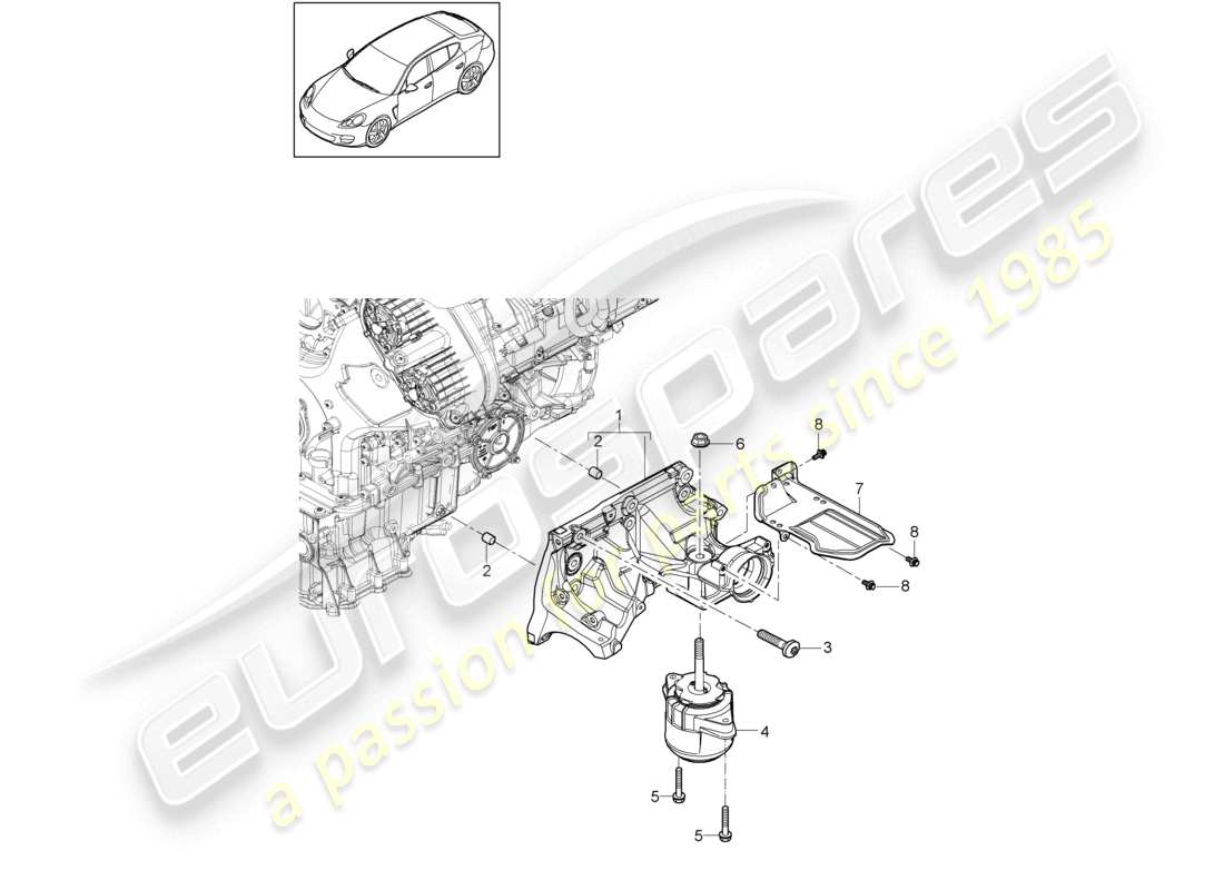 a part diagram from the porsche 2010 (panamera 970) parts catalogue