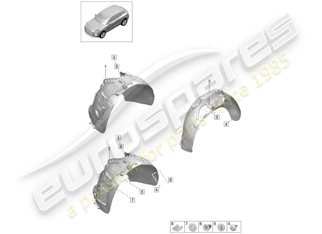 a part diagram from the porsche macan parts catalogue
