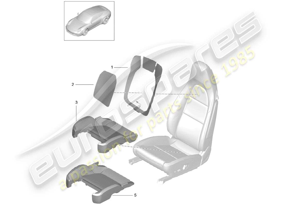 VIEW PARTS DIAGRAMS FROM THE PORSCHE 991 PARTS CATALOGUE a part diagram from the porsche 991 parts catalogue