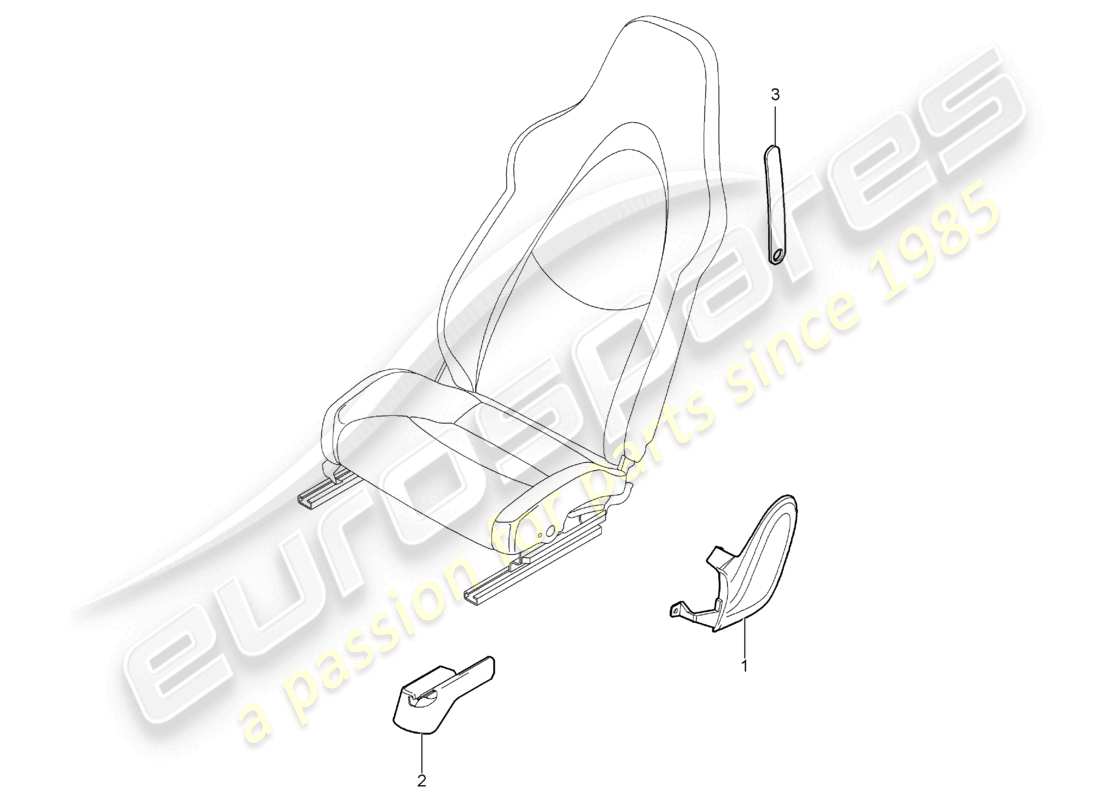 a part diagram from the porsche 2012 (987 cayman) parts catalogue