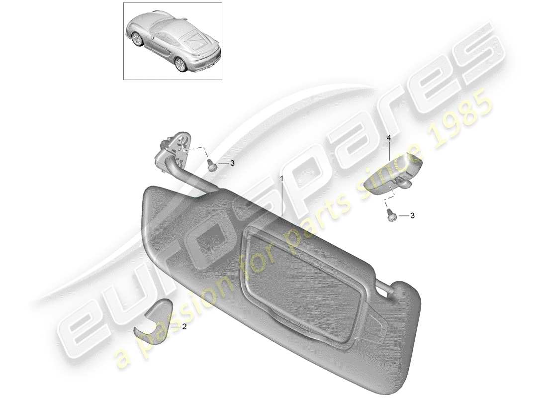 a part diagram from the porsche cayman parts catalogue