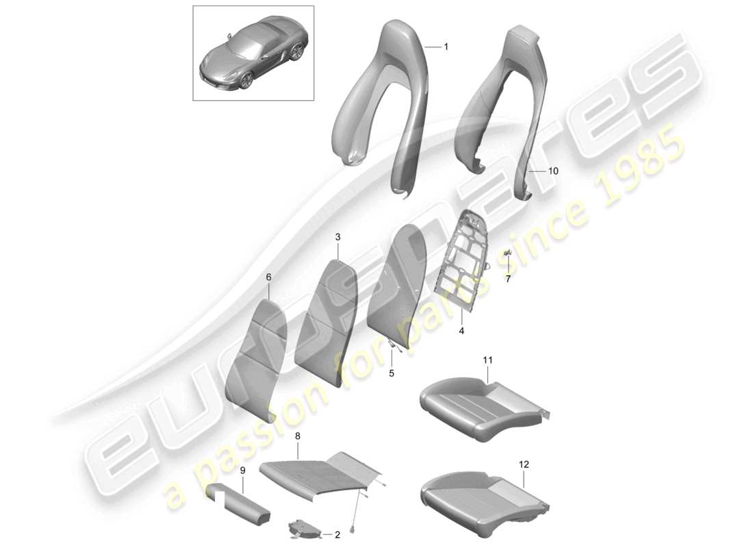 a part diagram from the porsche 2016 (981 boxster) parts catalogue