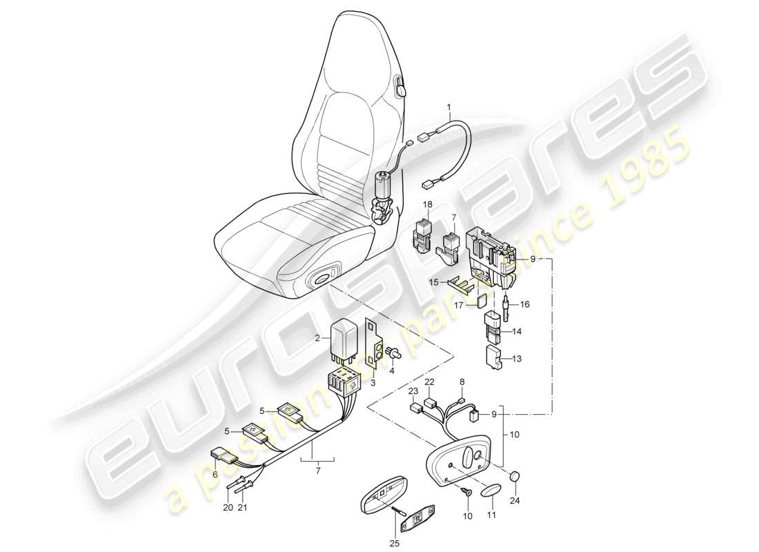 a part diagram from the porsche boxster parts catalogue
