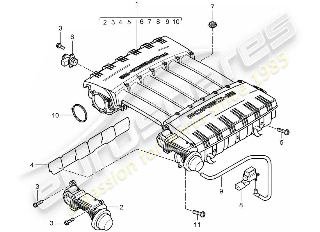 part diagram containing part number 95511011600