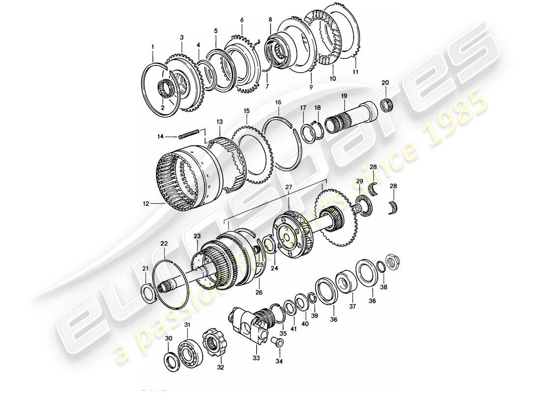 a part diagram from the porsche 928 parts catalogue