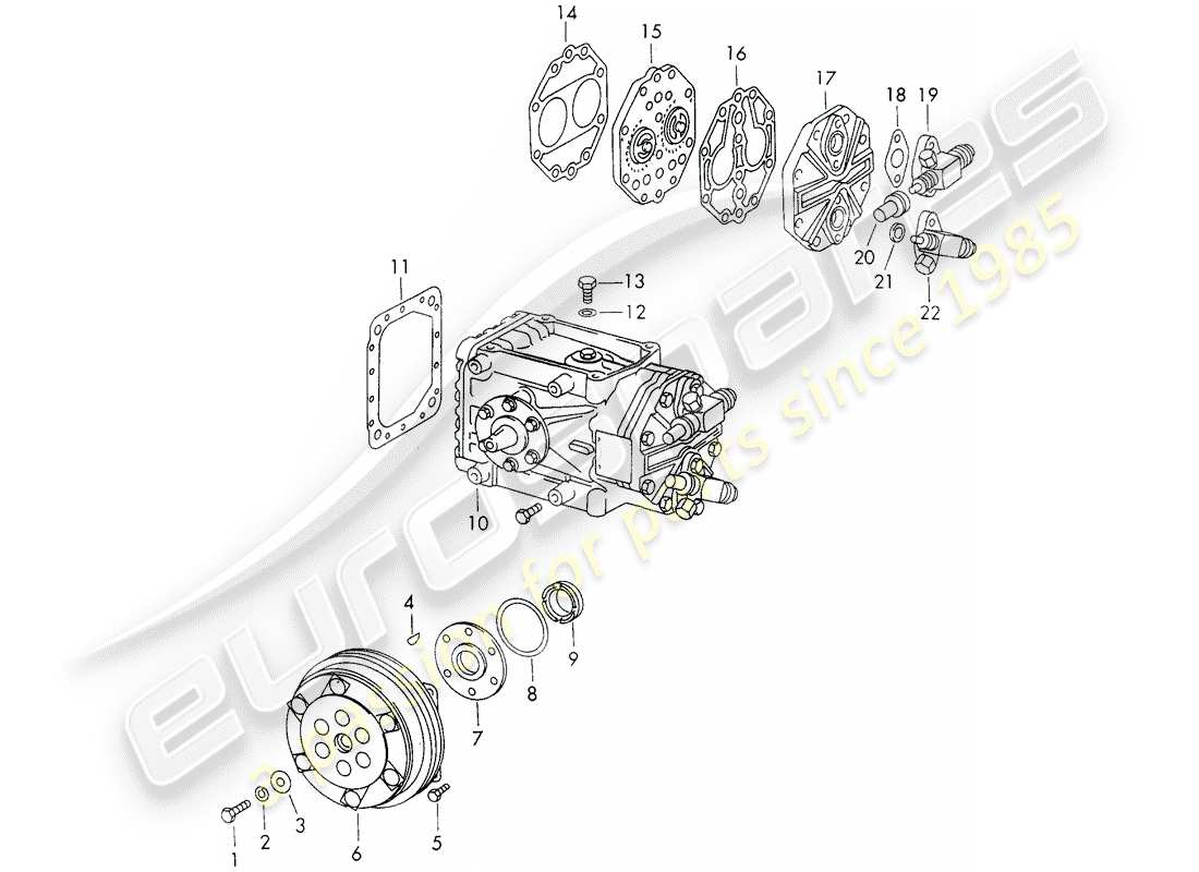 a part diagram from the porsche 911 parts catalogue