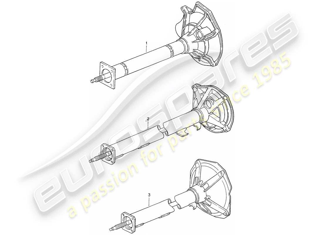 a part diagram from the porsche 2002 (refurbished and exchange catalogue) parts catalogue