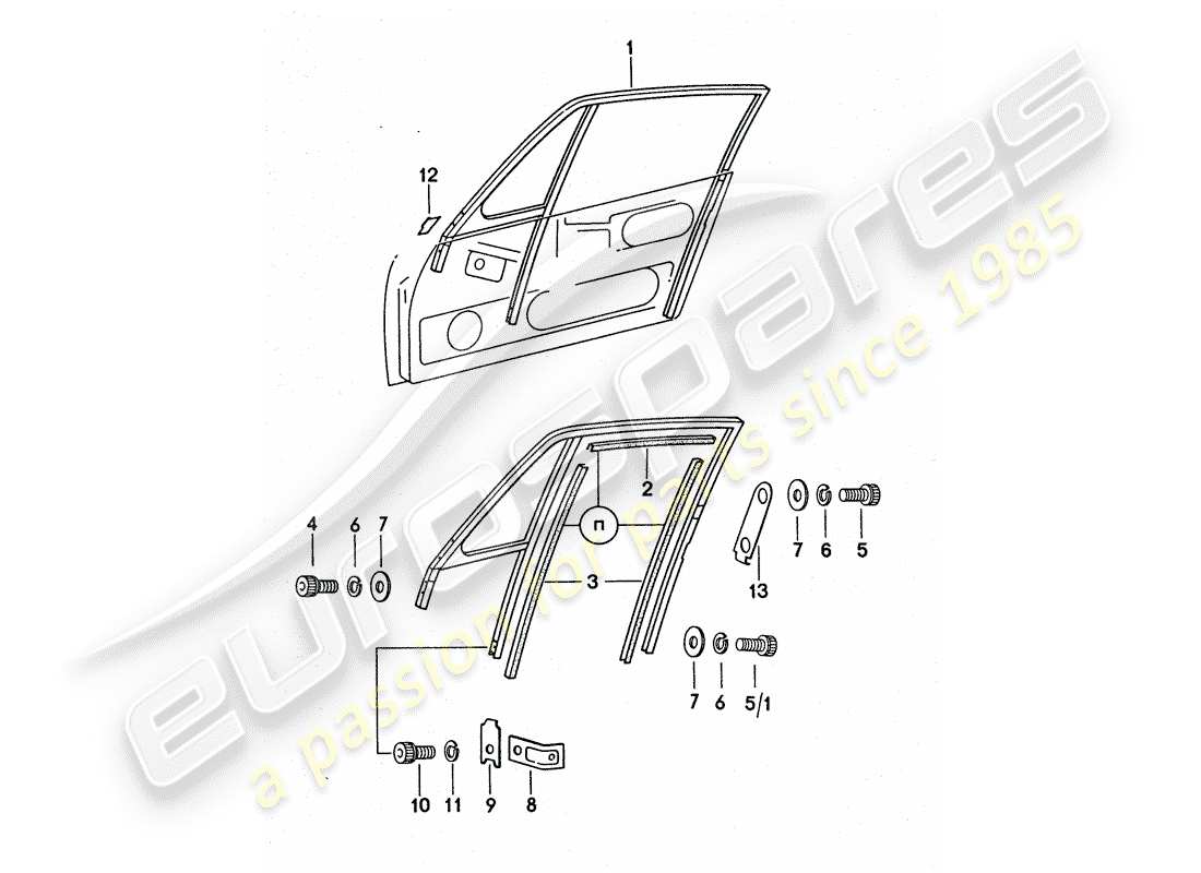 a part diagram from the porsche 1976 (911 turbo) parts catalogue