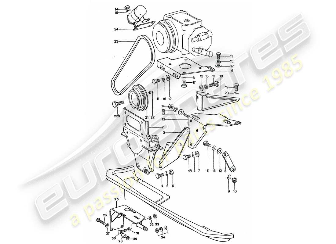 a part diagram from the porsche 911 parts catalogue