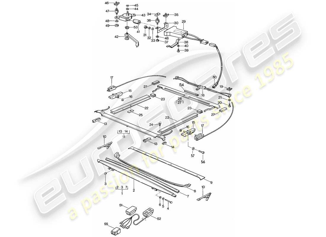 a part diagram from the porsche 1981 (928) parts catalogue