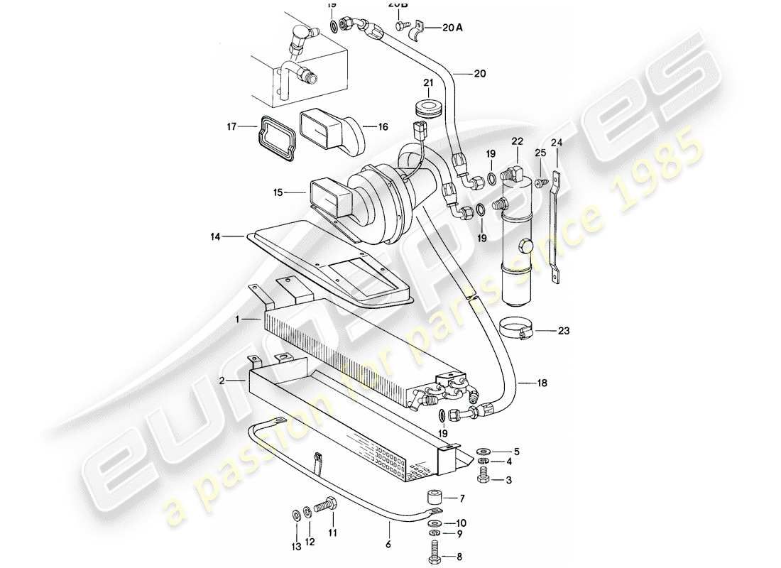 a part diagram from the porsche 911 parts catalogue