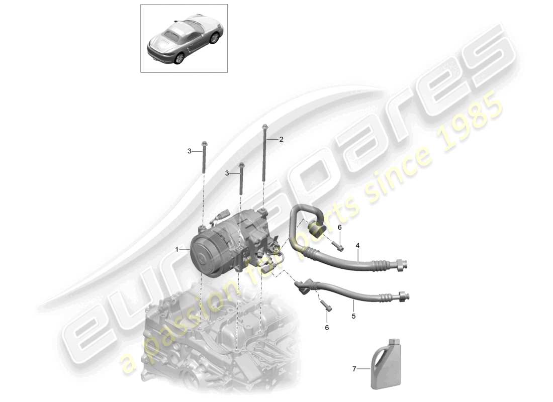 a part diagram from the porsche 2013 (991-1) parts catalogue
