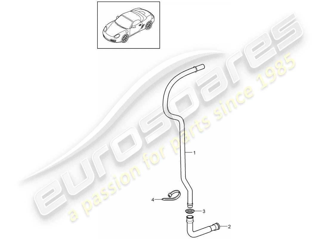 a part diagram from the porsche 2009 (987 boxster) parts catalogue