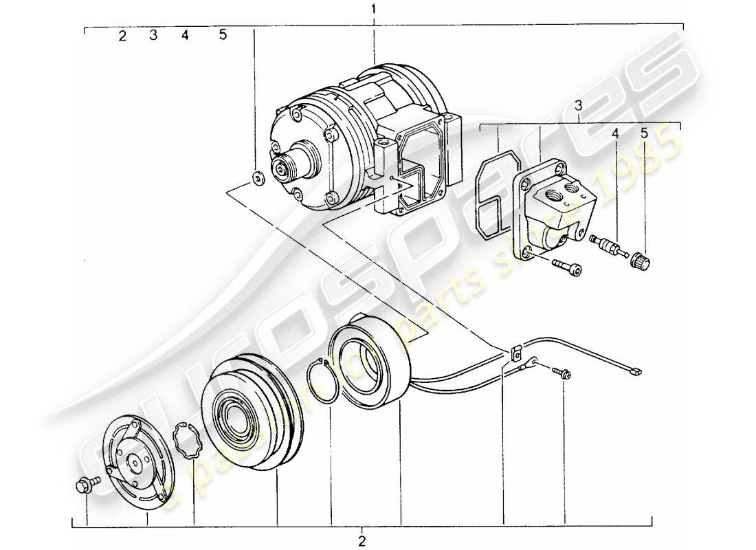 VIEW PARTS DIAGRAMS FROM THE PORSCHE 964 PARTS CATALOGUE a part diagram from the porsche 964 parts catalogue