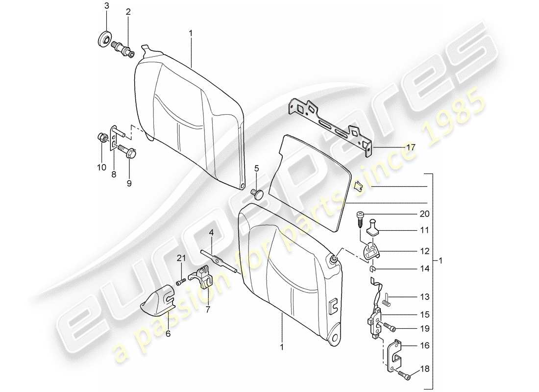 a part diagram from the porsche 2006 (997-1) parts catalogue