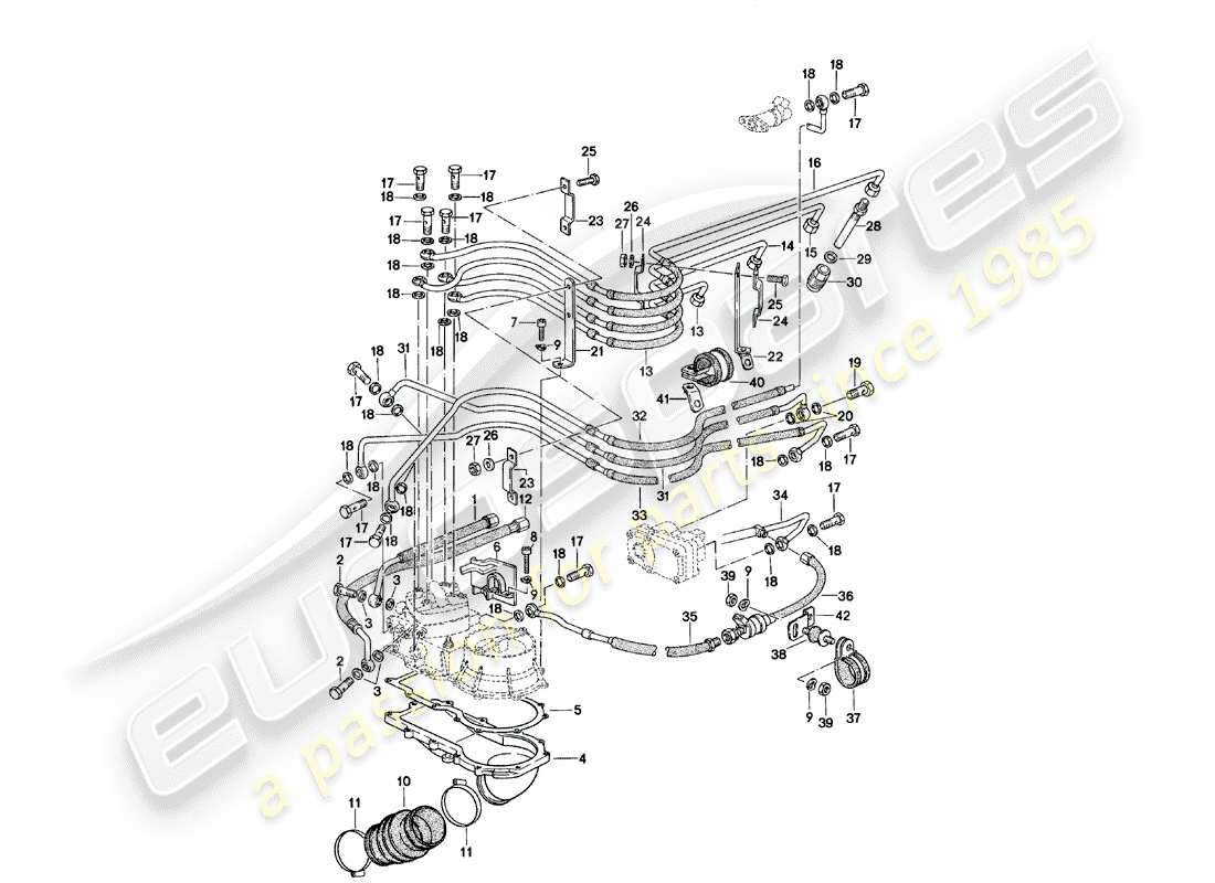 VIEW PARTS DIAGRAMS FROM THE PORSCHE 924 PARTS CATALOGUE a part diagram from the porsche 924 parts catalogue