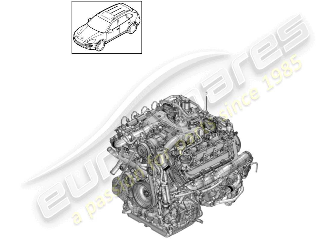 VIEW PARTS DIAGRAMS FROM THE PORSCHE CAYENNE PARTS CATALOGUE a part diagram from the porsche cayenne parts catalogue