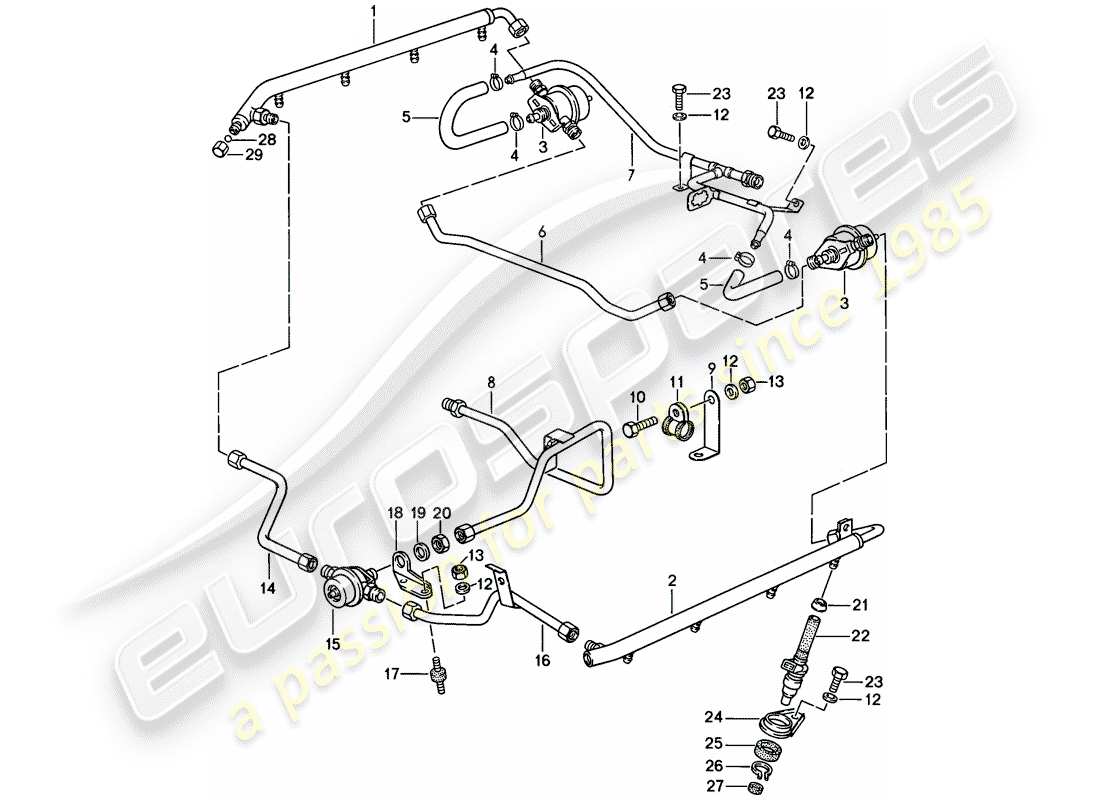 VIEW PARTS DIAGRAMS FROM THE PORSCHE 928 PARTS CATALOGUE a part diagram from the porsche 928 parts catalogue