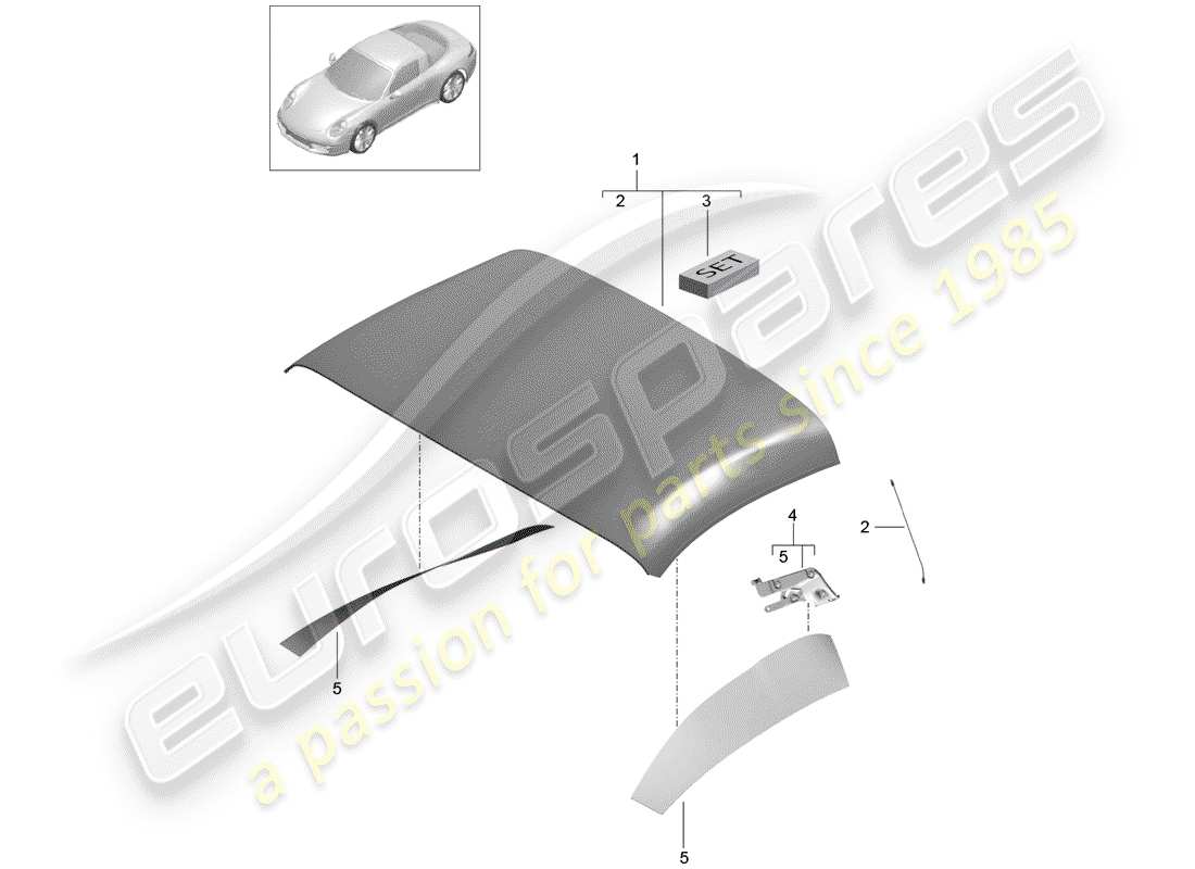a part diagram from the porsche 991 parts catalogue