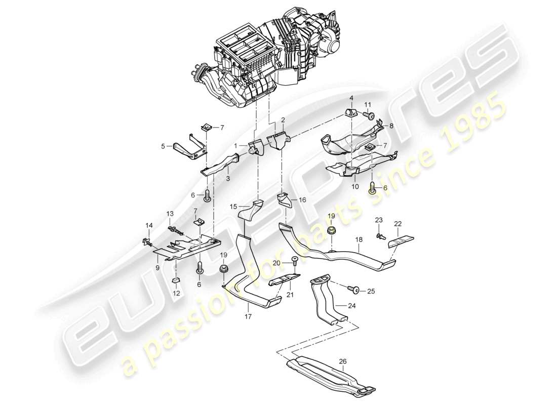 a part diagram from the porsche cayenne parts catalogue