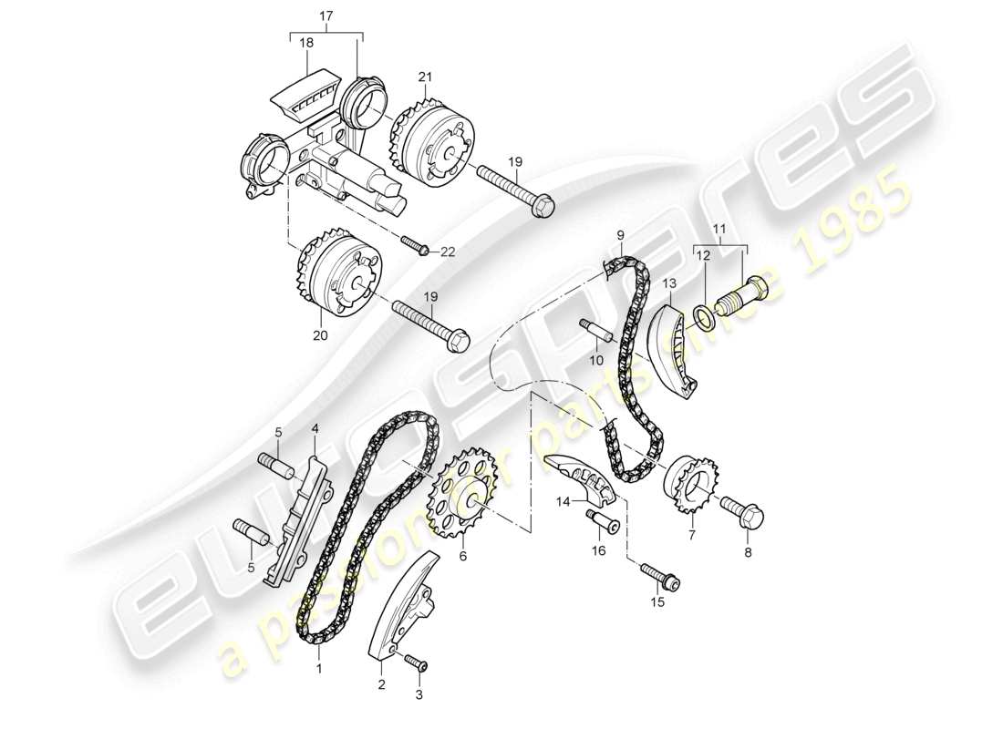 a part diagram from the porsche 2006 (cayenne e1 9pa) parts catalogue
