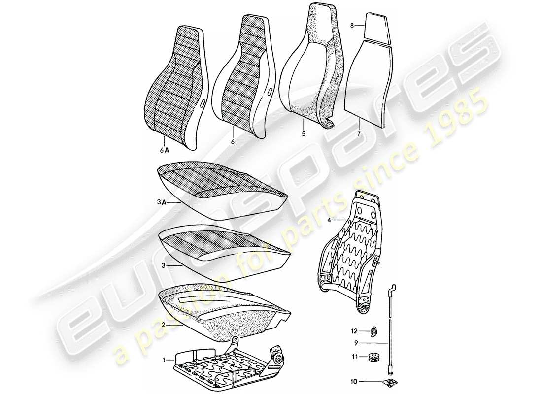 a part diagram from the porsche 928 parts catalogue