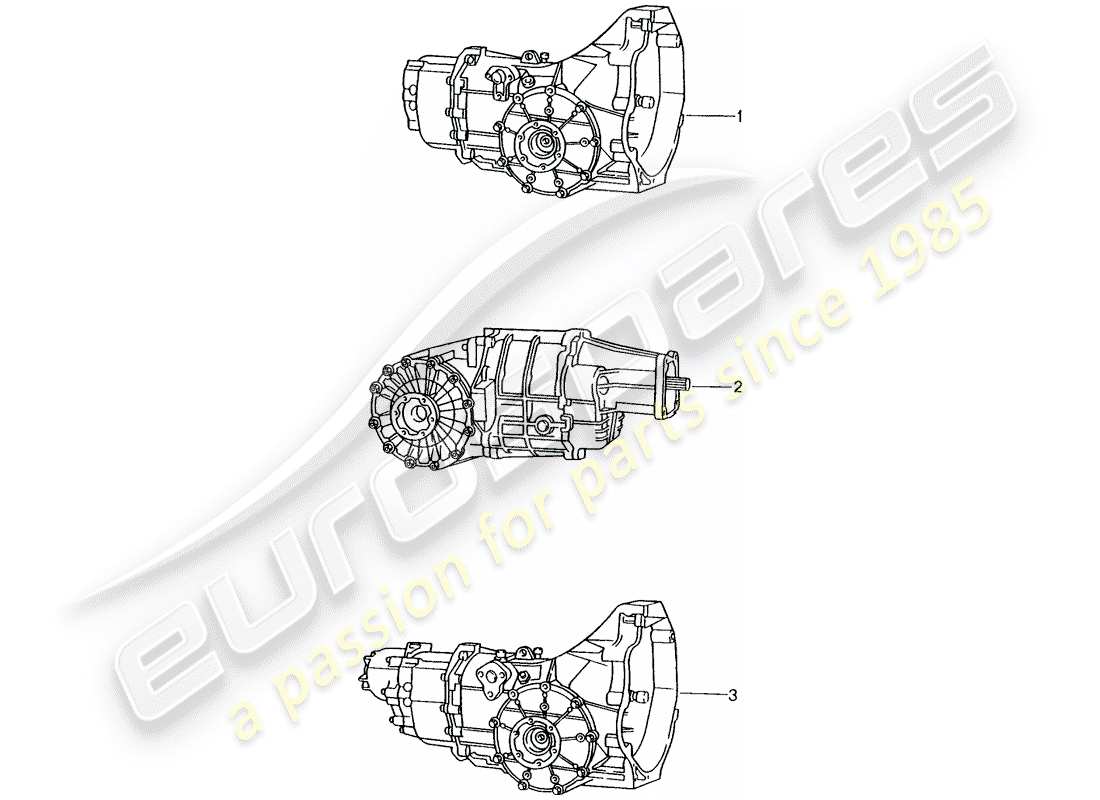 a part diagram from the porsche 1989 (refurbished and exchange catalogue) parts catalogue